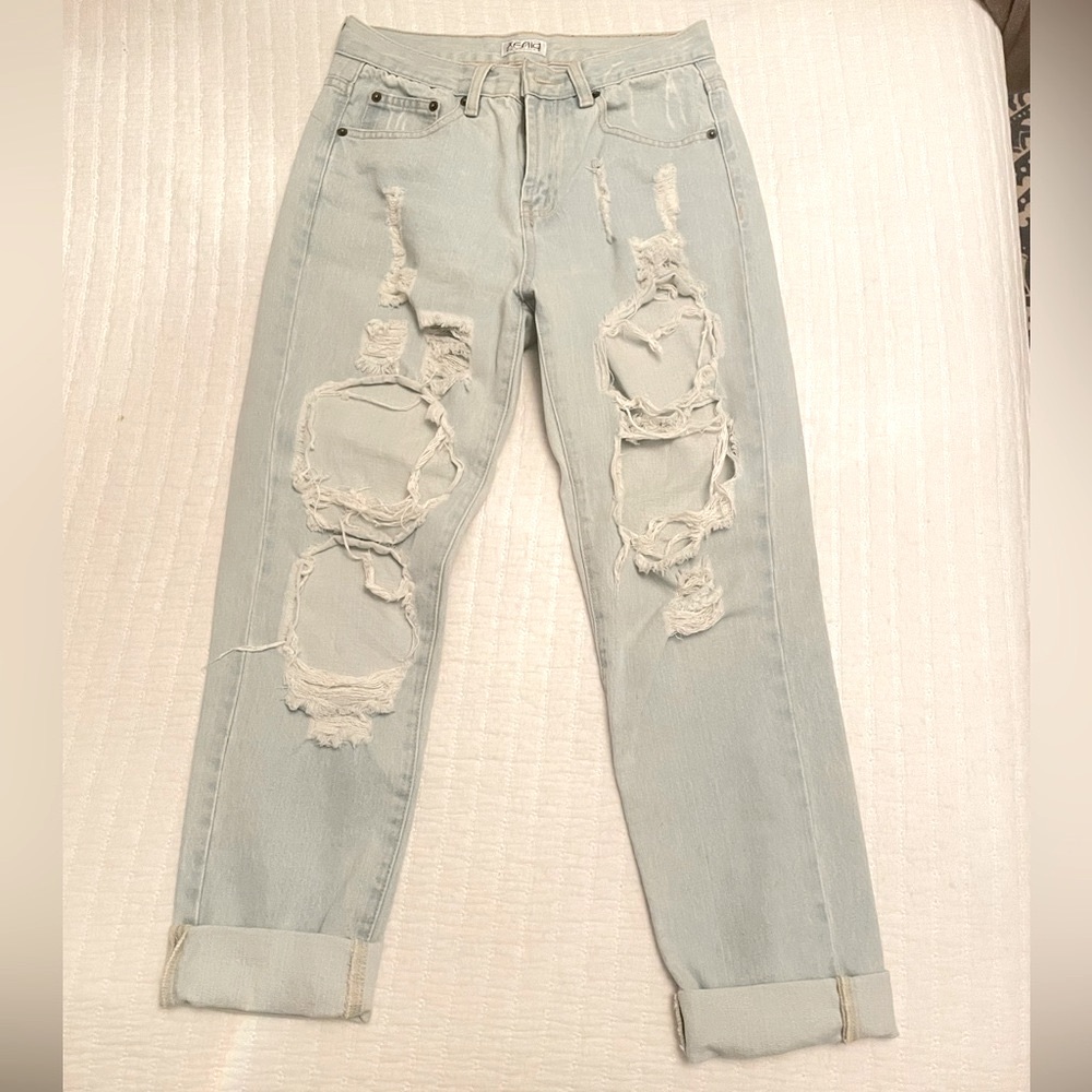 Light wash jeans